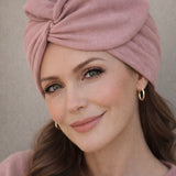 Suede Pink Pearl-Turban