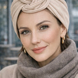 Suede Stone Beige Turban