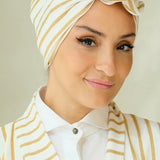Gold Stripe Turban