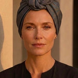 Denim Ash Black Turban