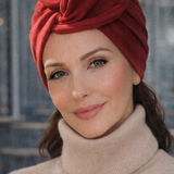 Turban rustique en grenat