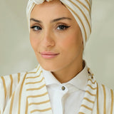Gold Stripe Turban