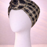 Touche de tweed-turban
