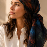 Thalia Blue Bandana-Headscarf