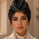 Midnight Black Matte Turban