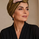 Rosewood Amber Green Turban